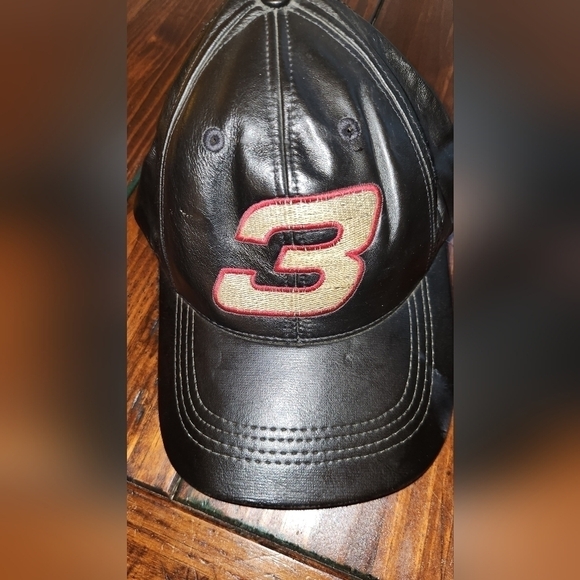 Other - Vintage Dale Earnhardt Sr 100% LEATHER Trucker hat osfm